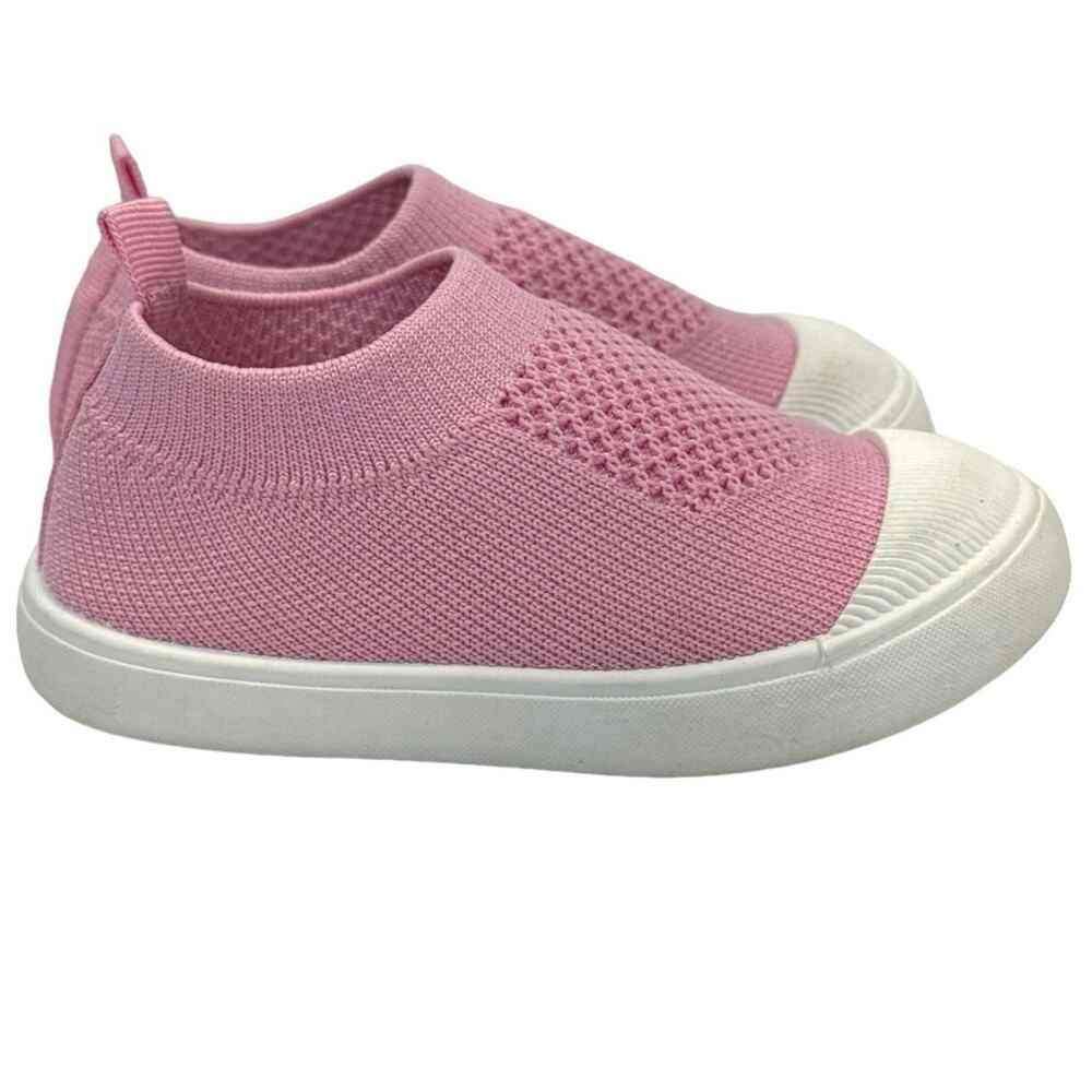 Gengasun Pink Sneakers Breathable Mesh Lightweight Non-Slip Toddler Girls Sz 6.5